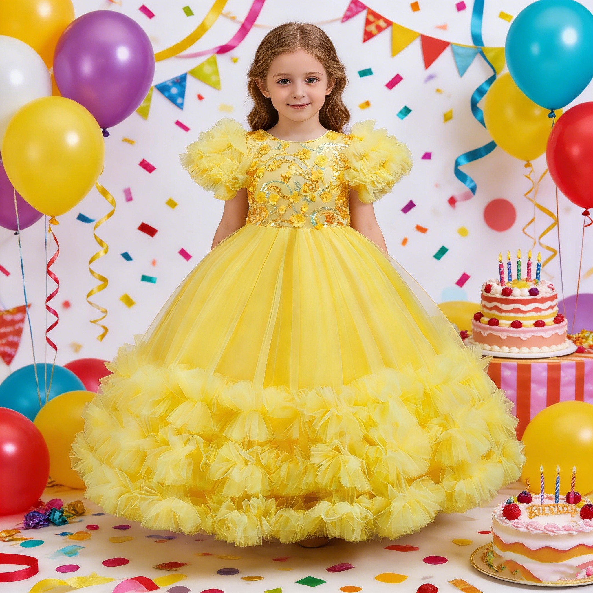 Girls Summer Yellow Sequin Wed - Glitter Tablecloth avaliação e preço