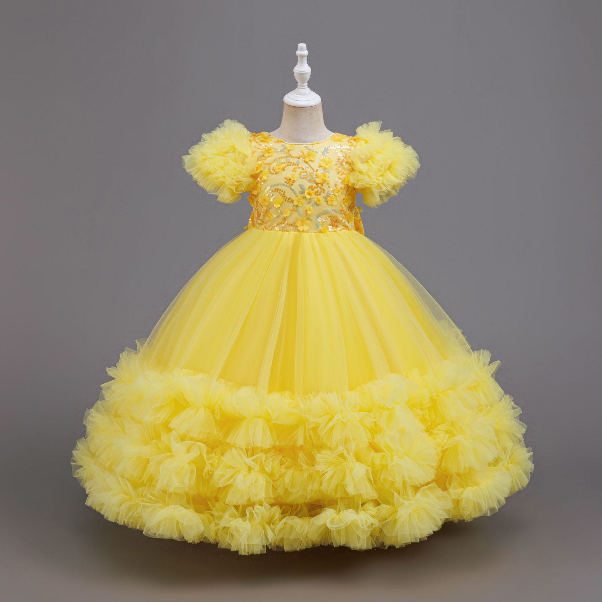 Girls Summer Yellow Sequin Wed - Glitter Tablecloth avaliação e preço