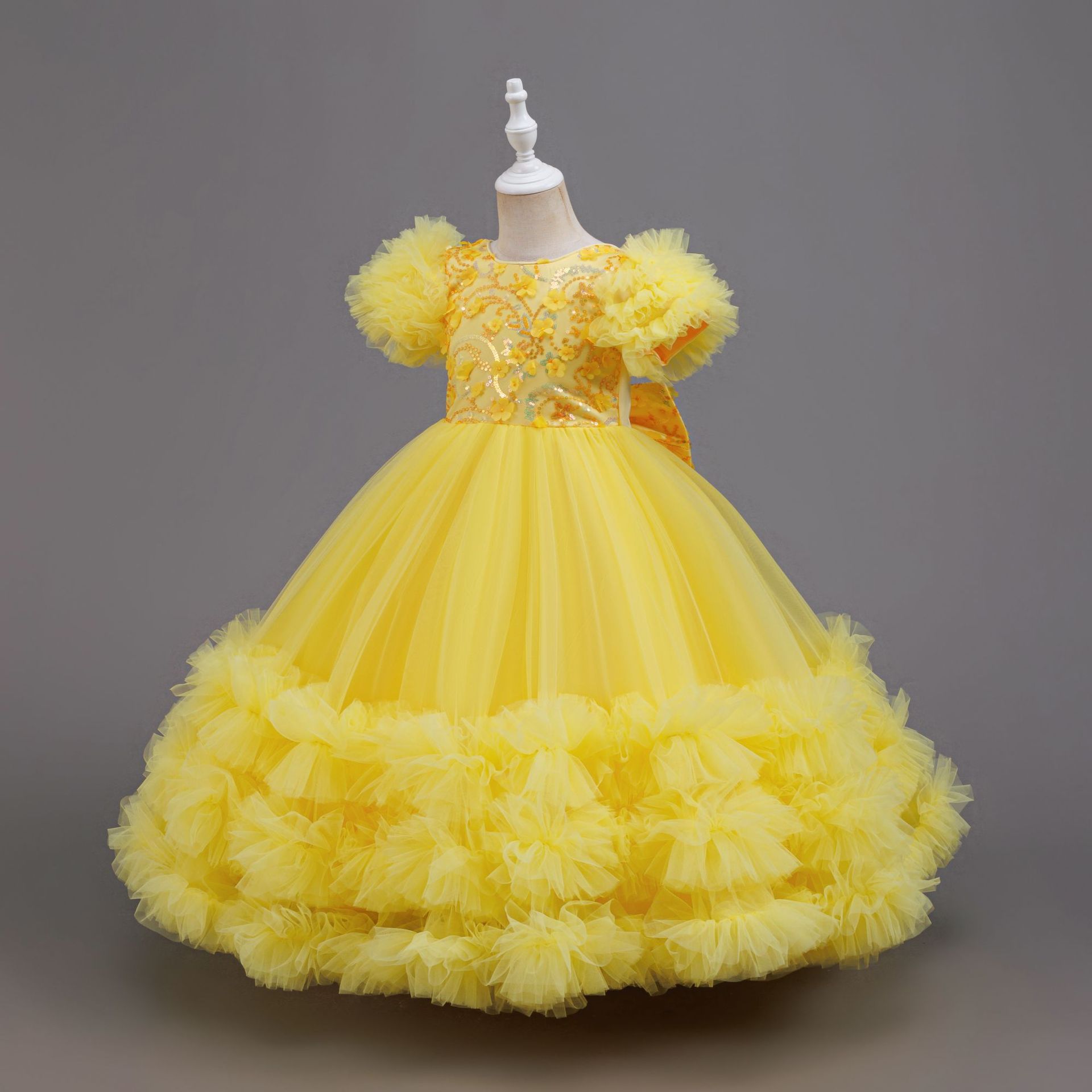 Girls Summer Yellow Sequin Wed - Glitter Tablecloth avaliação e preço