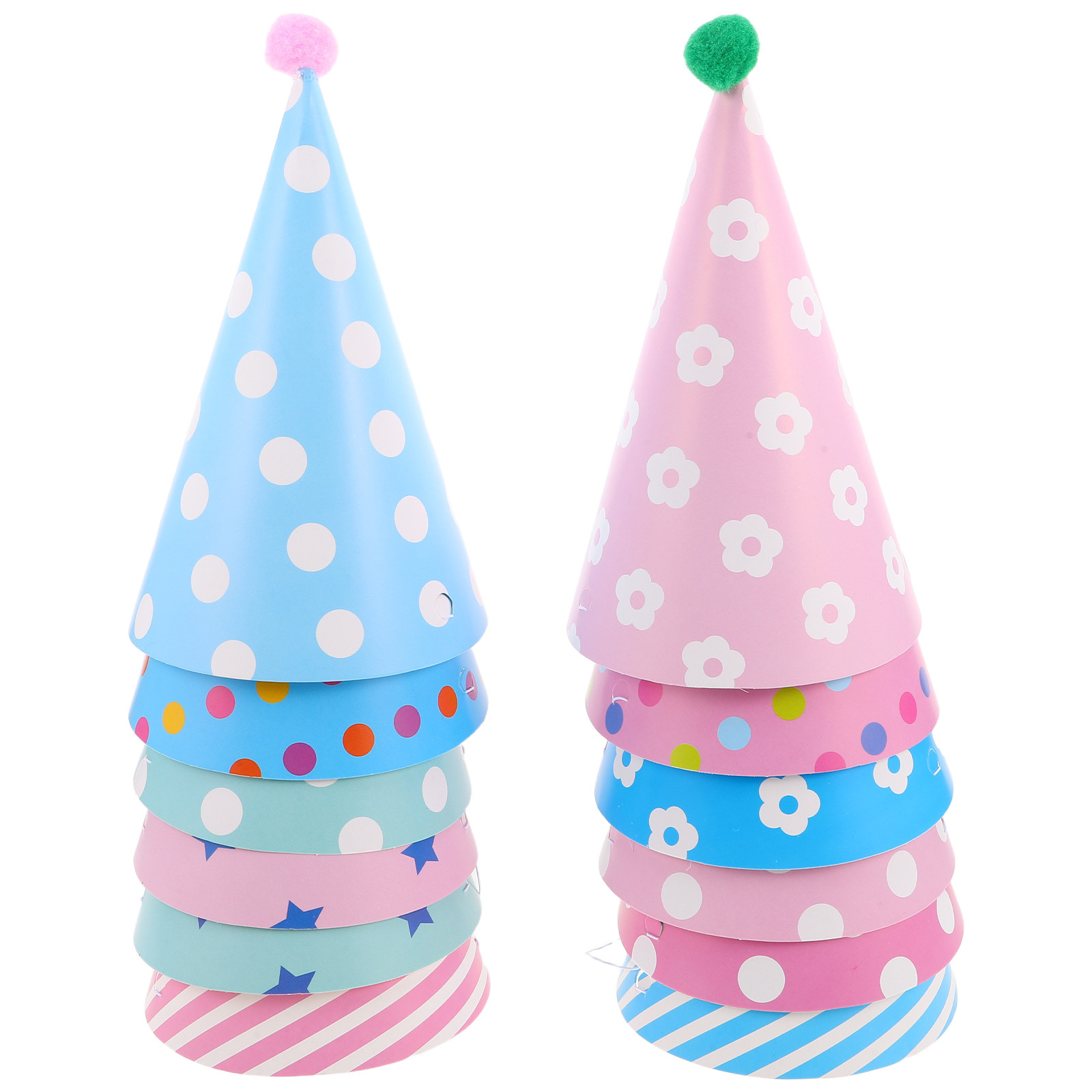 12Pcs Paper Birthday Hats Cone - Party Hat Cone avaliação e preço