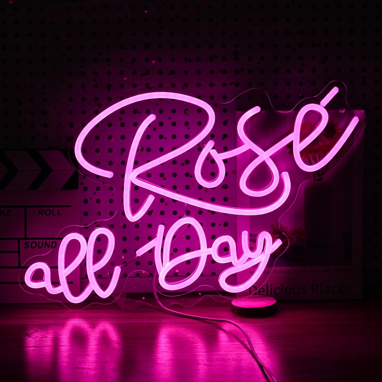 Rose All Day Neon Sign Dimmabl - Neon Sign Party avaliação e preço