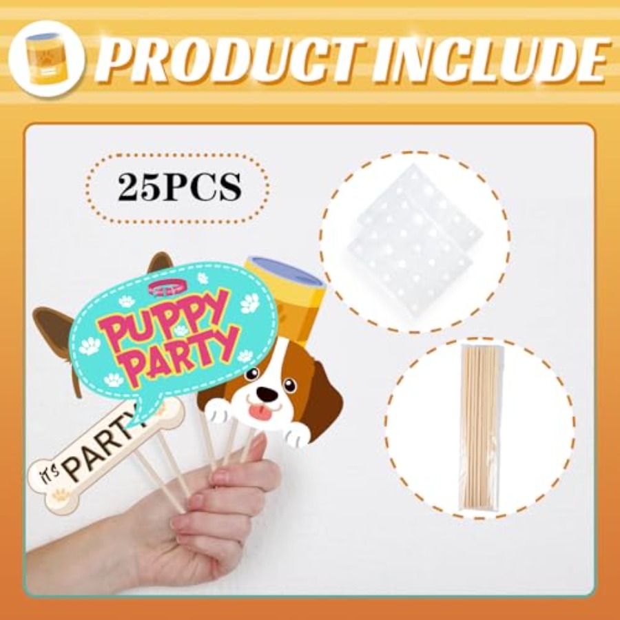 Dog Photo Booth Props - 25 Pcs - Centerpiece Stick avaliação e preço