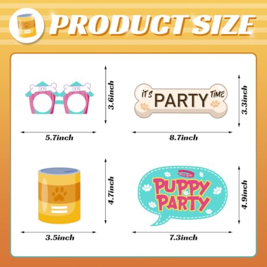 Dog Photo Booth Props - 25 Pcs - Centerpiece Stick avaliação e preço