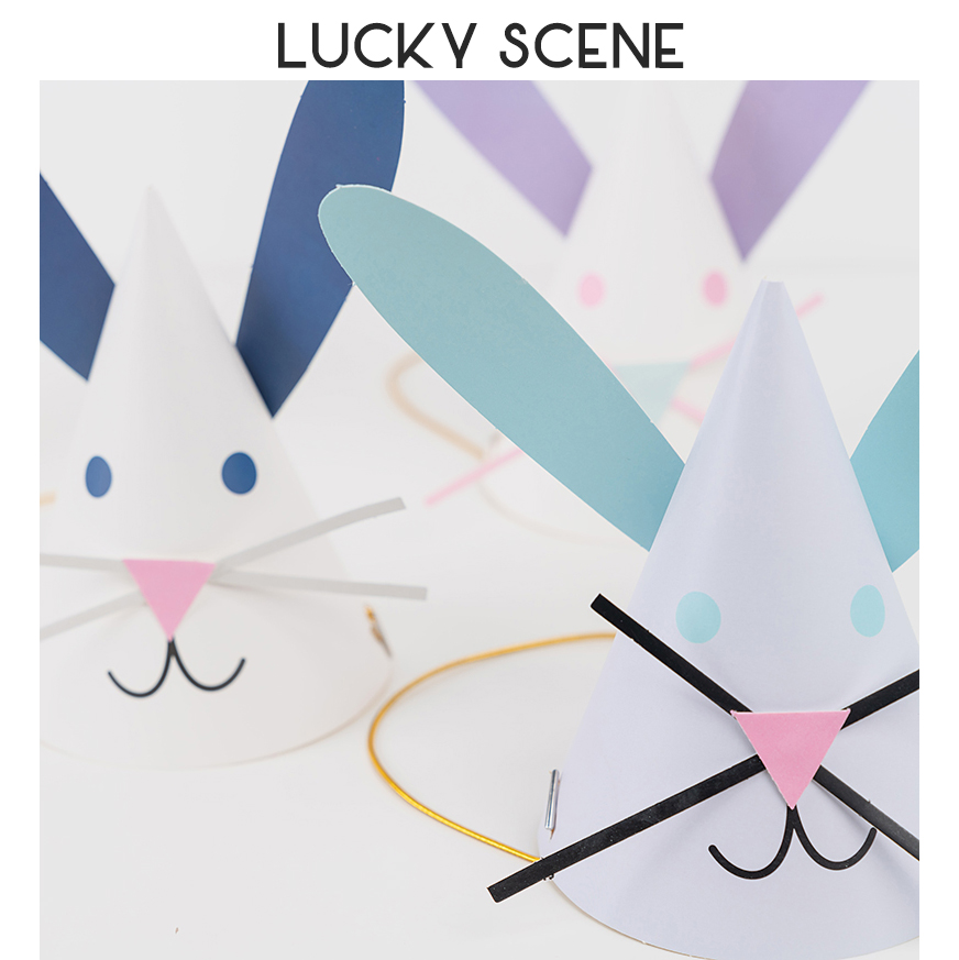 Bunny Ears Birthday Hat Cute B - Party Hat Cone avaliação e preço