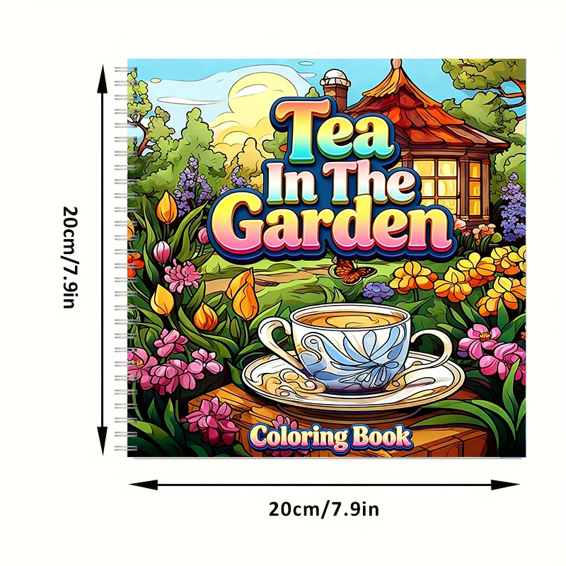 Tea In The Gardens Coloring Bo - Event Supplies avaliação e preço