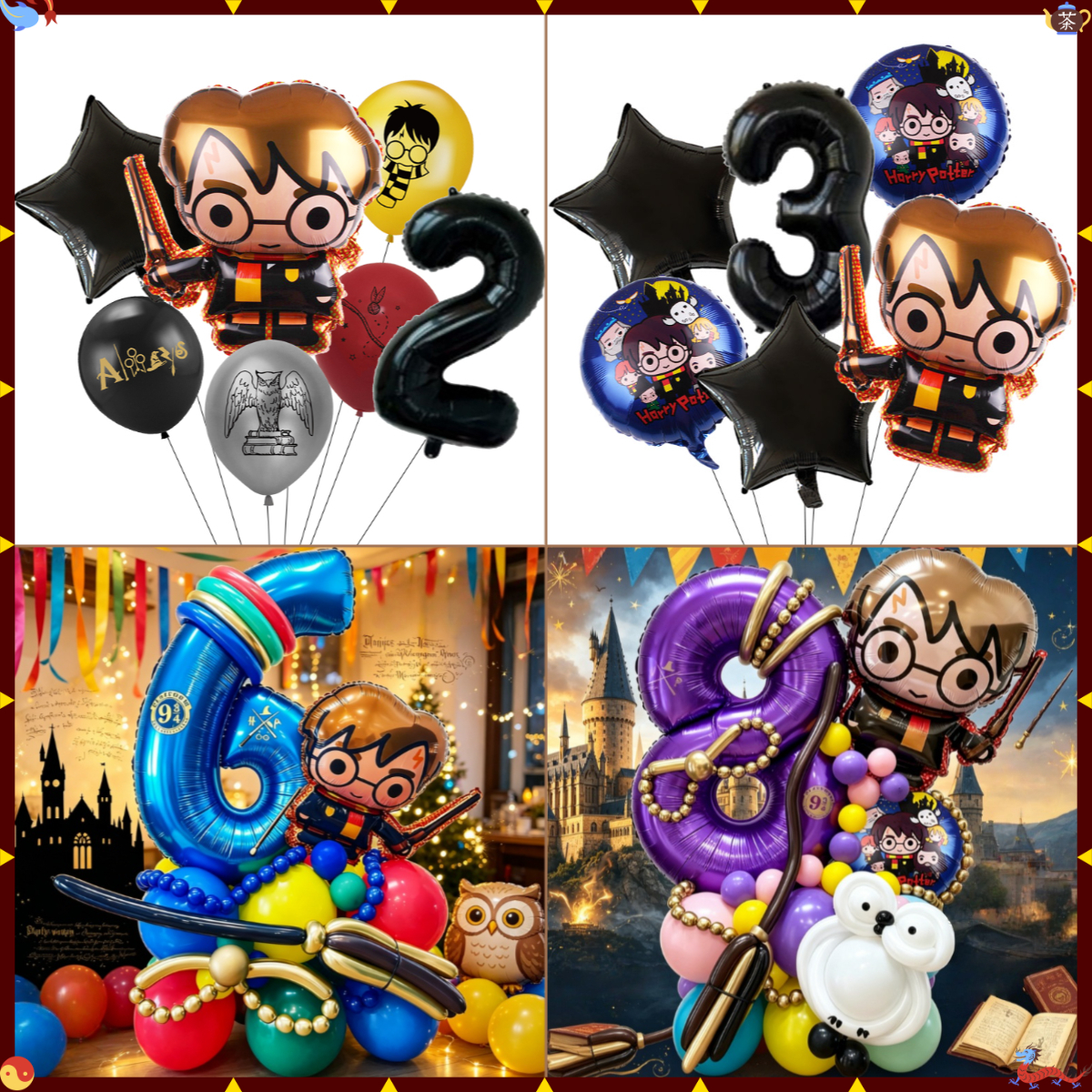 Cartoon Magic Academy Balloon  - Balloon Arch Kit avaliação e preço